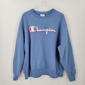 Champion Sweatshirt Mens XL Reverse Weave Crewneck Script Embroidered Logo